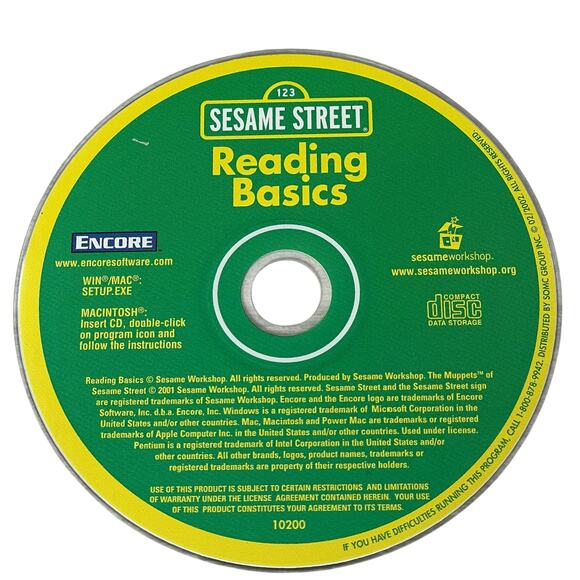 Sesame Street Disc Windows Mac Reading Basics & Elmo's Deep Sea Adventure READ - Picture 3 of 11